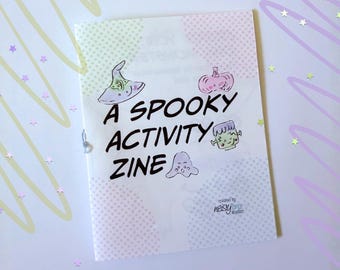 Halloween Activity Zine for Kids Ages 6–8 with Drawing, Storytelling and Friendship Activities