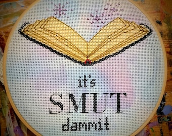 Smut book cross stitch pattern