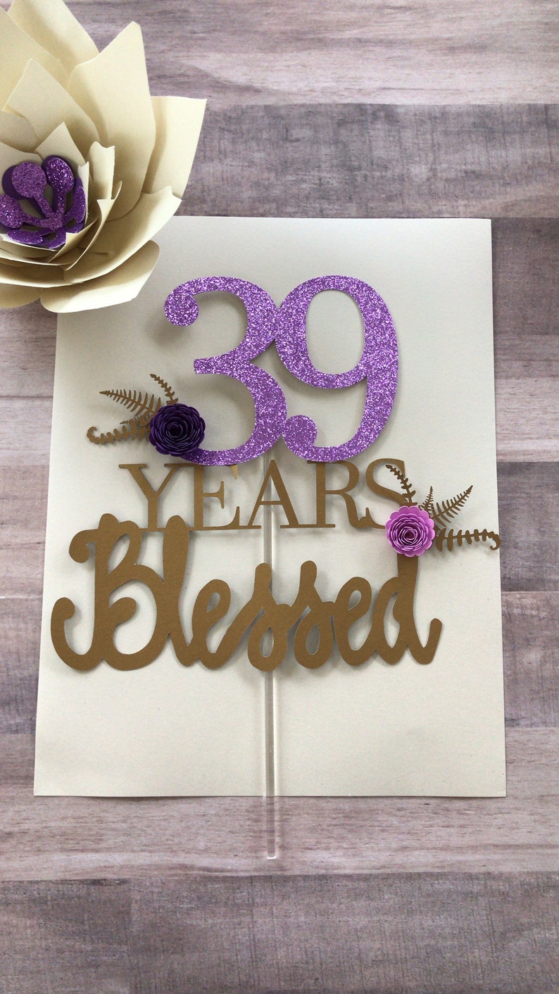 39th birthday cake topper Etsy