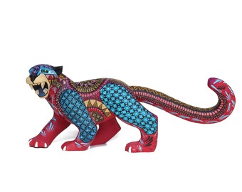 Alebrije Jaguar Carved in copal wood 1 piece panther