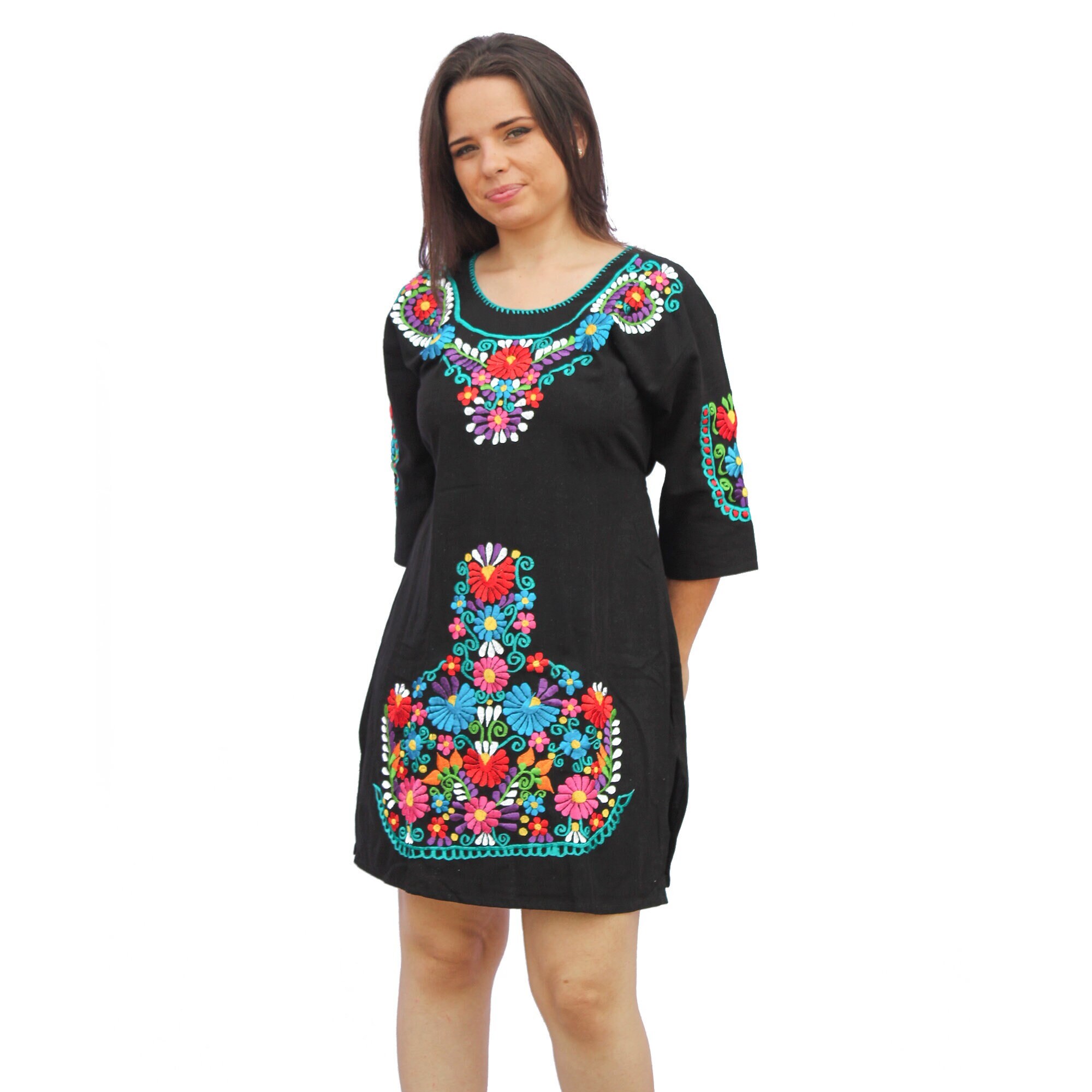 Vestido mexicano manta - Etsy México Vestido mexicano manta - Etsy México