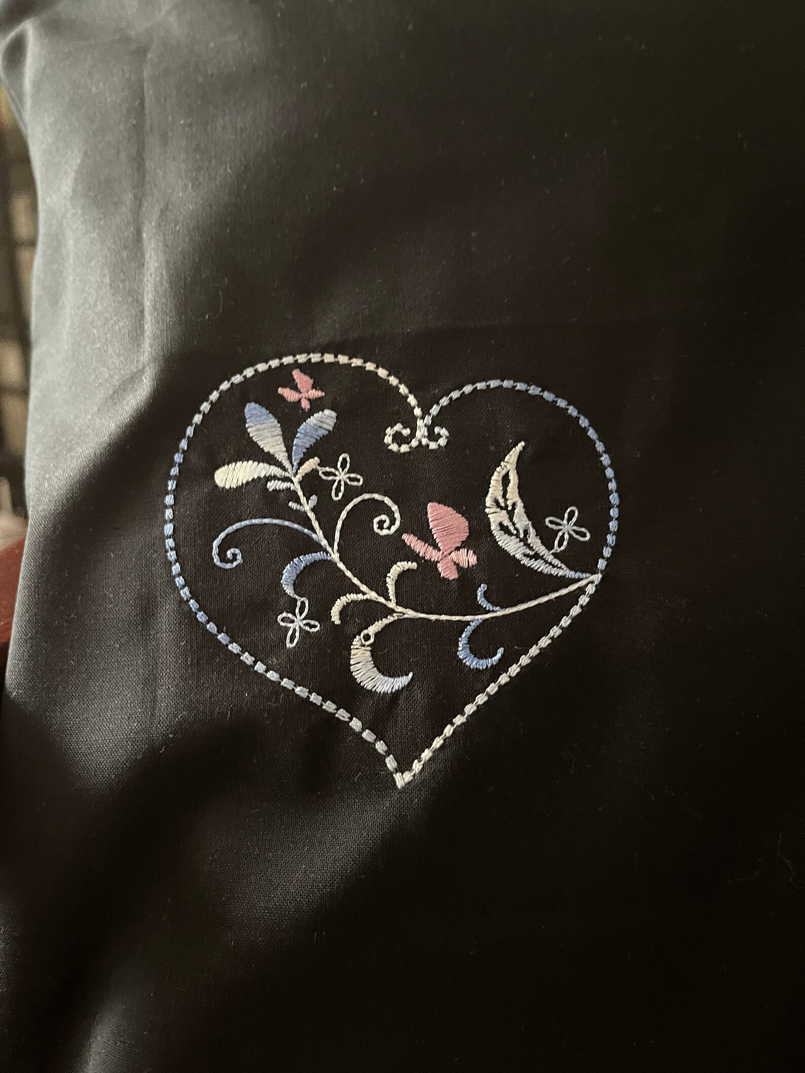 Decorative pillow case Embroidered heart pillow cover Etsy