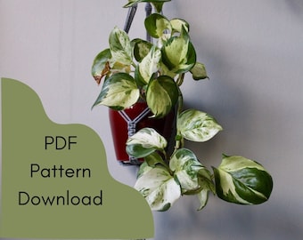 Macrame Plant Hanger Pattern / Beginners Plant Hanger Pattern / DIY Macrame / DIY Pattern /  Digital Pattern / Modern Macrame /