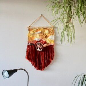 Pumpkin / Woven Wall Hanging / Weaving / Fibre Art / Woven Wall Decor /