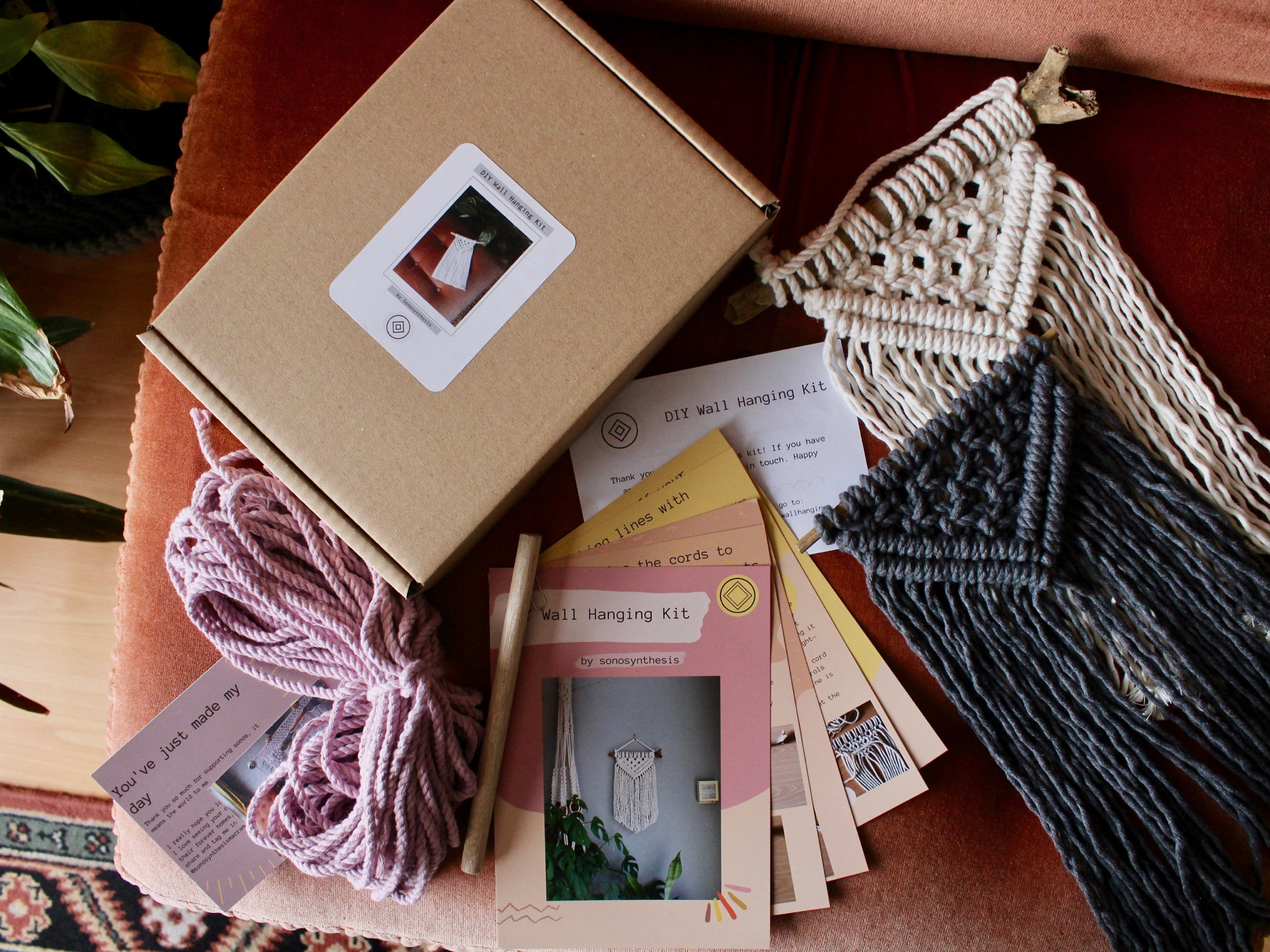 DIY Macrame Wall Hanging Kit Craft Kit Small Wall Hanging Photo Inspiration