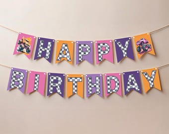 Monster Truck Birthday Banner | Editable Canva Template | Truck Theme Party Decorations | Printable Birthday Garland