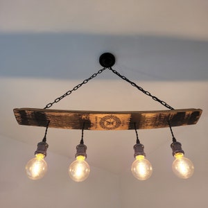 RARE ARDBEG 2004 Pendant Light ~ Whisky Barrel Light ~ Scotch Barrel Lighting ~ Hanging Light ~ Rustic Chandelier Light Fixture ~Whiskey