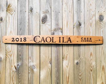 Duela de barril de whisky CAOL ILA 2018: decoración rústica para bar en casa