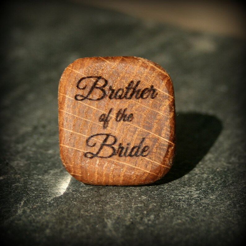 Personalized Handcrafted Cufflinks made from White Oak Whisky Barrel Father/'s Day