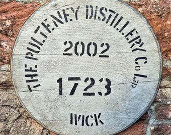 Old Pulteney Whisky Barrel Head: 2002 Cask #1723 Scotch Decor