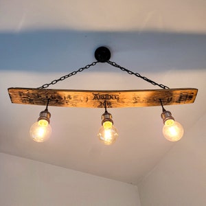 Whisky Barrel Pendant Light - Rustic - Ardbeg Scotch Barrel - Hanging Light - Fixture Industrial - Home Decor - Chandelier