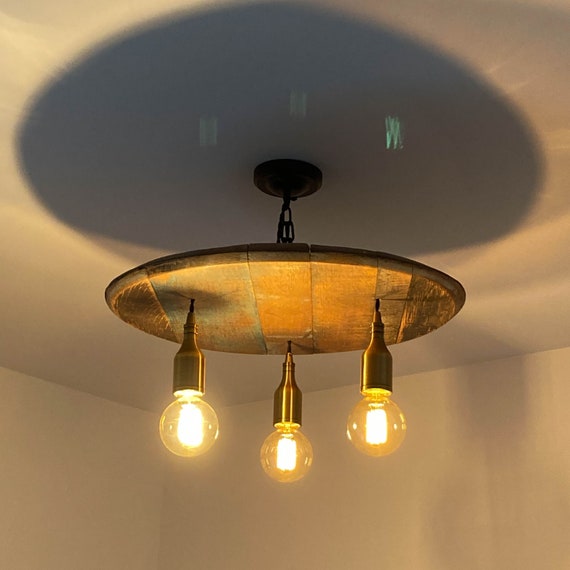 Whisky Barrel Lid Light Whiskey Barrel Top Lighting Hanging Light