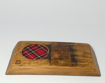 Whisky Glass Flight: Reclaimed Scotch Barrel, Scottish Tartan Detail