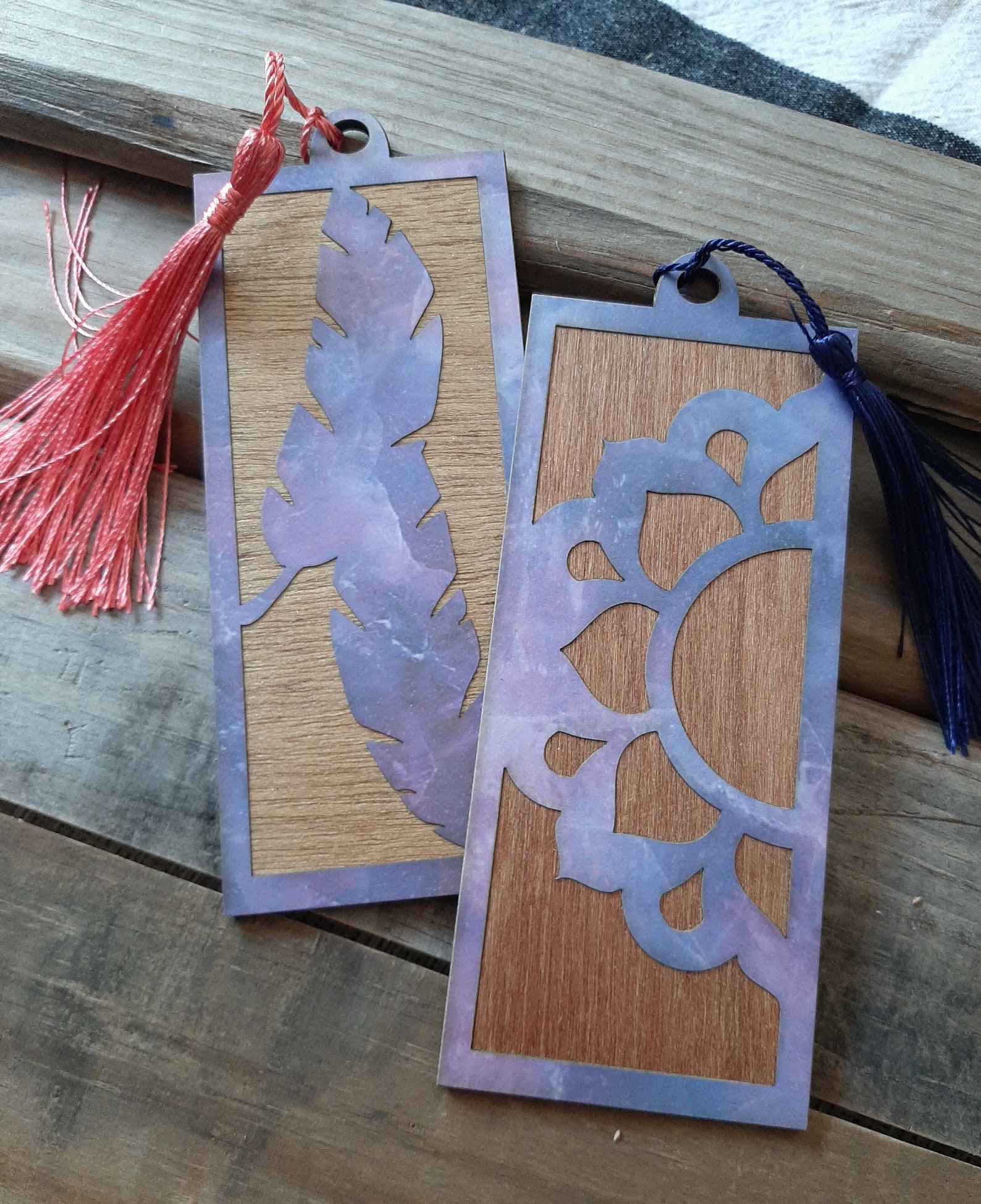Wooden Bookmark Set Laser Cut Bookmarks Bookmark Set Wooden Etsy