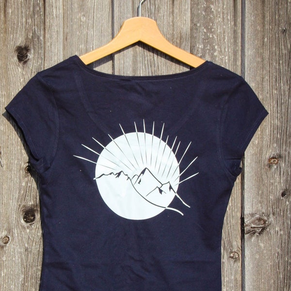 Damen T-Shirt "Wanderlustig" - Bio-Baumwolle & Fairtrade, Slim fit
