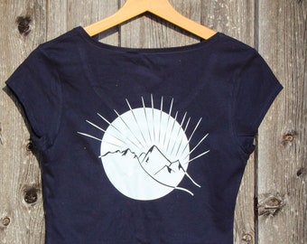 Damen T-Shirt "Wanderlustig" - Bio-Baumwolle & Fairtrade, Slim fit