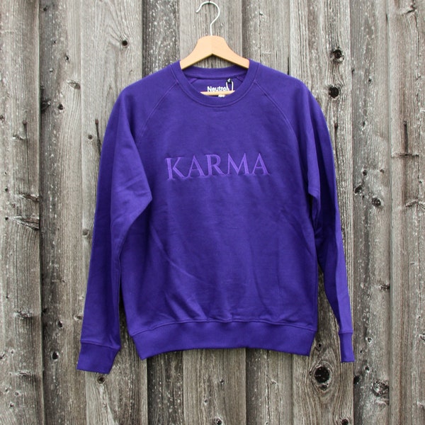 Sweatshirt "KARMA" (aus organischer Baumwolle) mit Stick