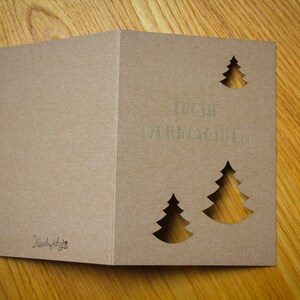 Weihnachtskarte aus Kraftpapier mit Filz Oh Tannenbaum image 4