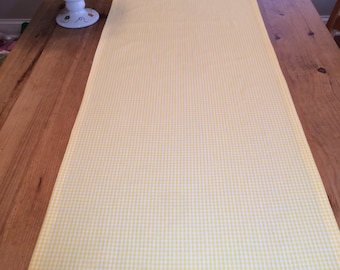 Yellow Check Table Runner / Gingham