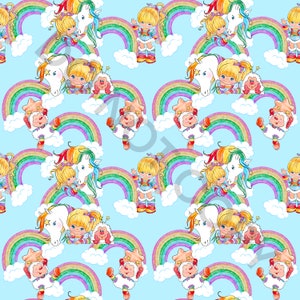 rainbow brite seamless pattern, rainbow repeating file, fabric sublimation