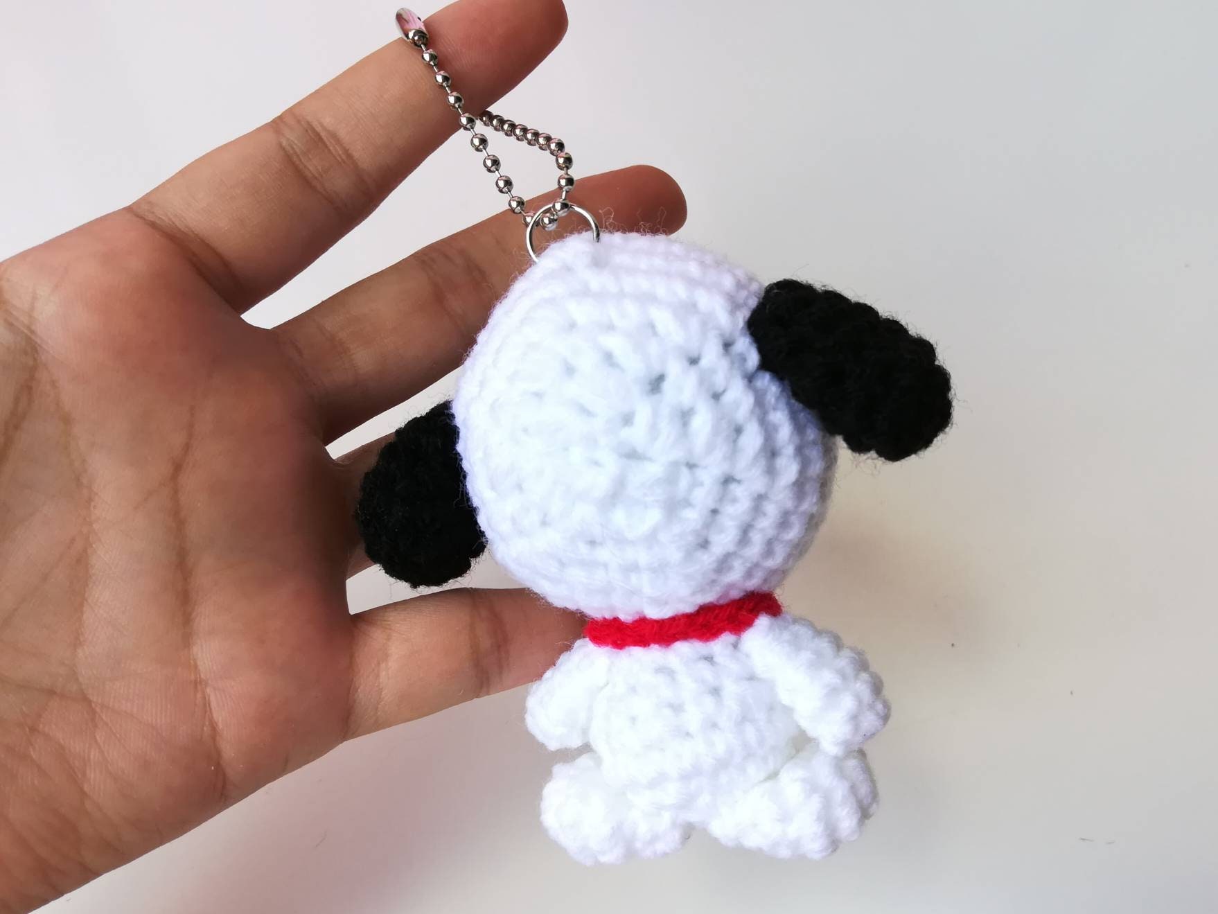 Snoopy doll keychain bag accessories crochet keyring amigurumi Etsy