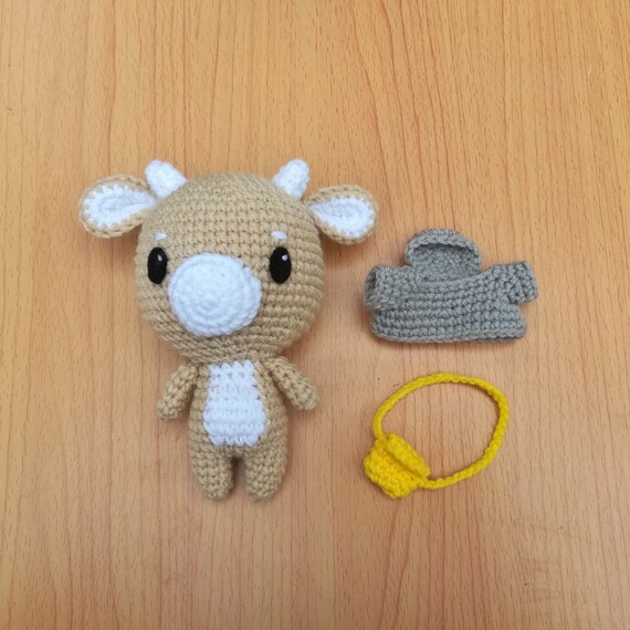 hardworking cow stuffed toy