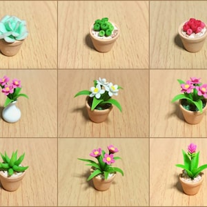 Succulent clay Cactus Miniature Potted plant mini cacti handmade gifts for him gifts for her kawaii for decorate doll house decor