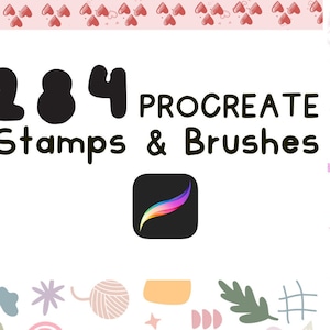 287 Procreate brushes & stamps | Brushes for Procreate - Stamps for Procreate procreate brushes bundle, procreate brushes
