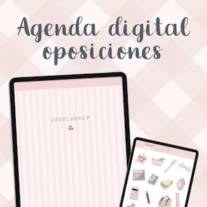 Digital Agenda for Spanish Exams | Student agenda, exam agenda, digital opoplanner with digital stickers for iPad and Samsung Galaxy Tab