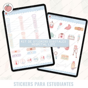 SPANISH - Digital Stickers MEDICINE / NURSING - Digital Stickers Goodnotes, Samsung Notes, Penly, Collanote, and more apps | Stickers