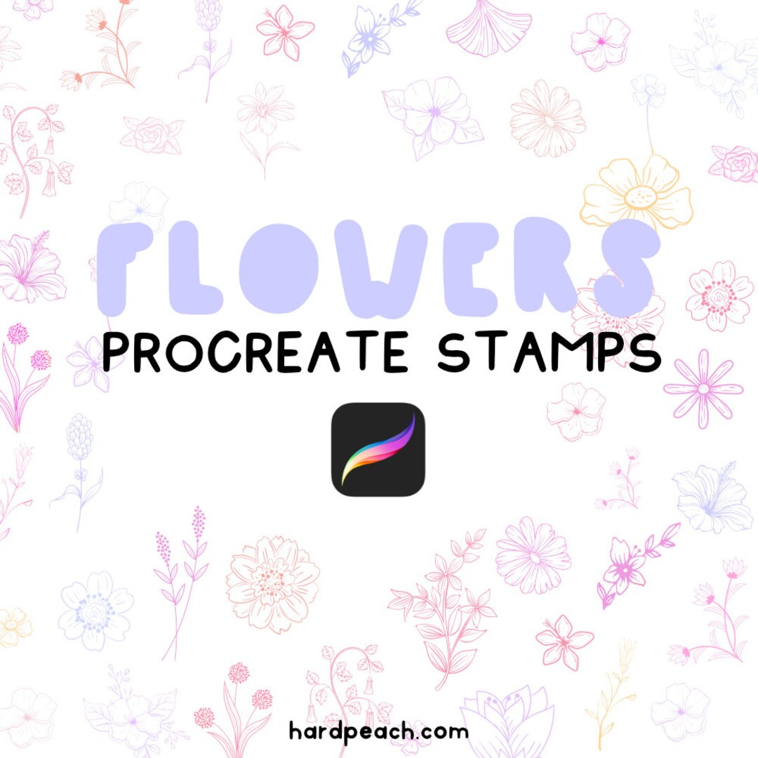 FLOWER BRUSHES - Procreate Stamp Brushes - Stamps for Procreate App ...