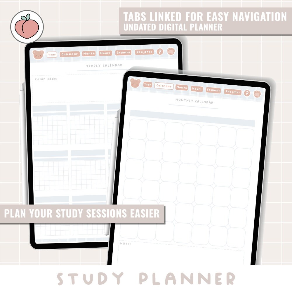 STUDENT DIGITAL PLANNER Study Planner Goodnotes Planner Samsung Notes