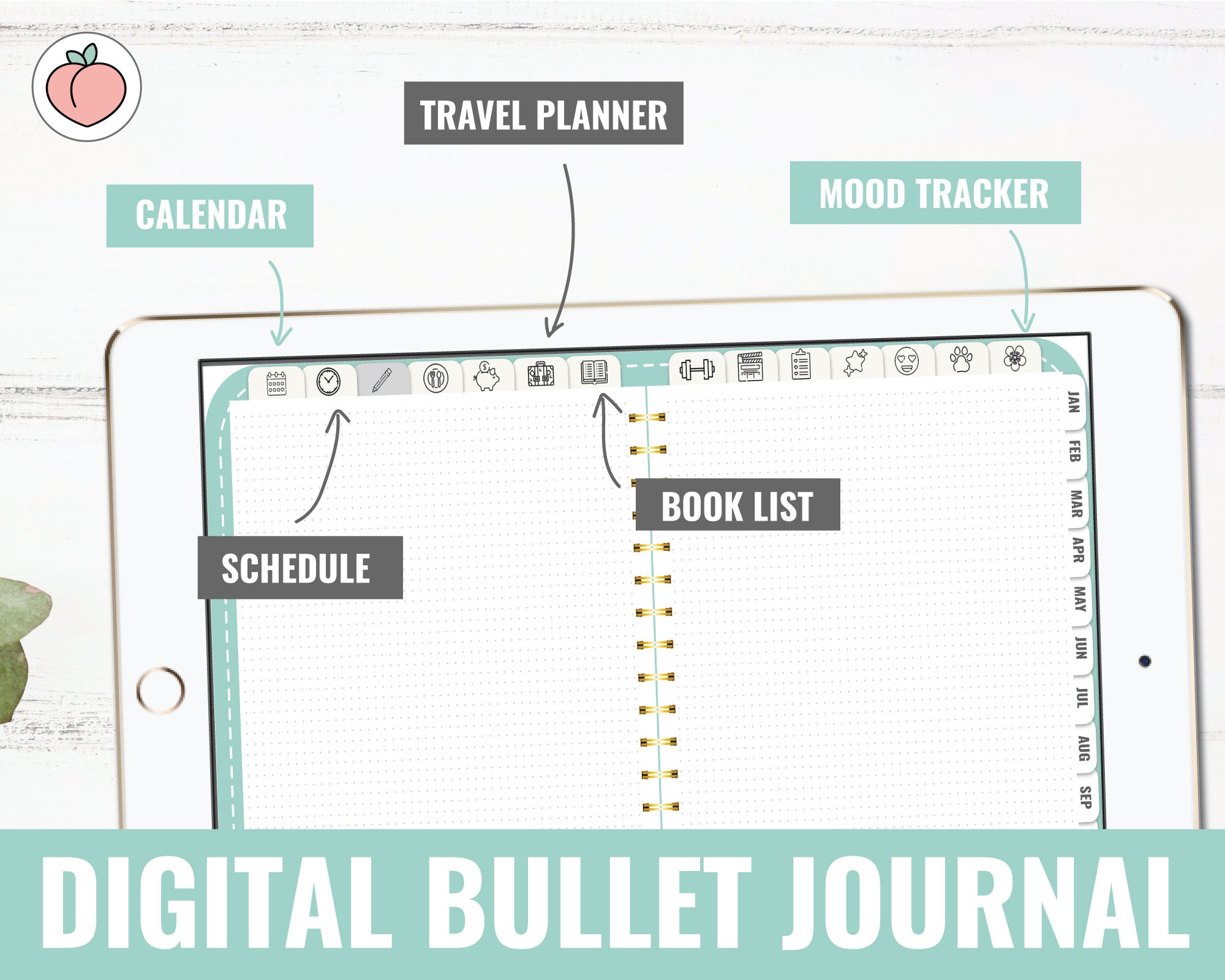 DIGITAL BULLET JOURNAL Bullet Journal Goodnotes for iPad Goodnotes ...