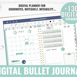 DIGITALES BULLET JOURNAL | Bullet Journal Goodnotes für iPad | Goodnotes, Notability, Noteshelf... und mehr + Digitale Planeraufkleber