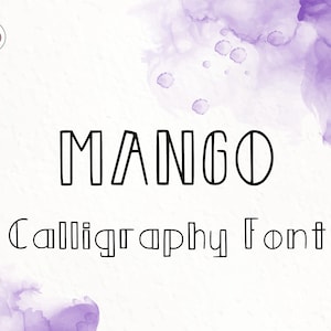 MANGO Handwritten font | Digital Font - Calligraphy font | Font download regular and Bold Font | Word, Goodnotes, Procreate, Noteshelf...