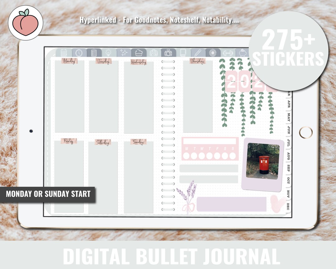 Customizable DIGITAL PLANNER: Digital Bullet Journal for Goodnotes ...