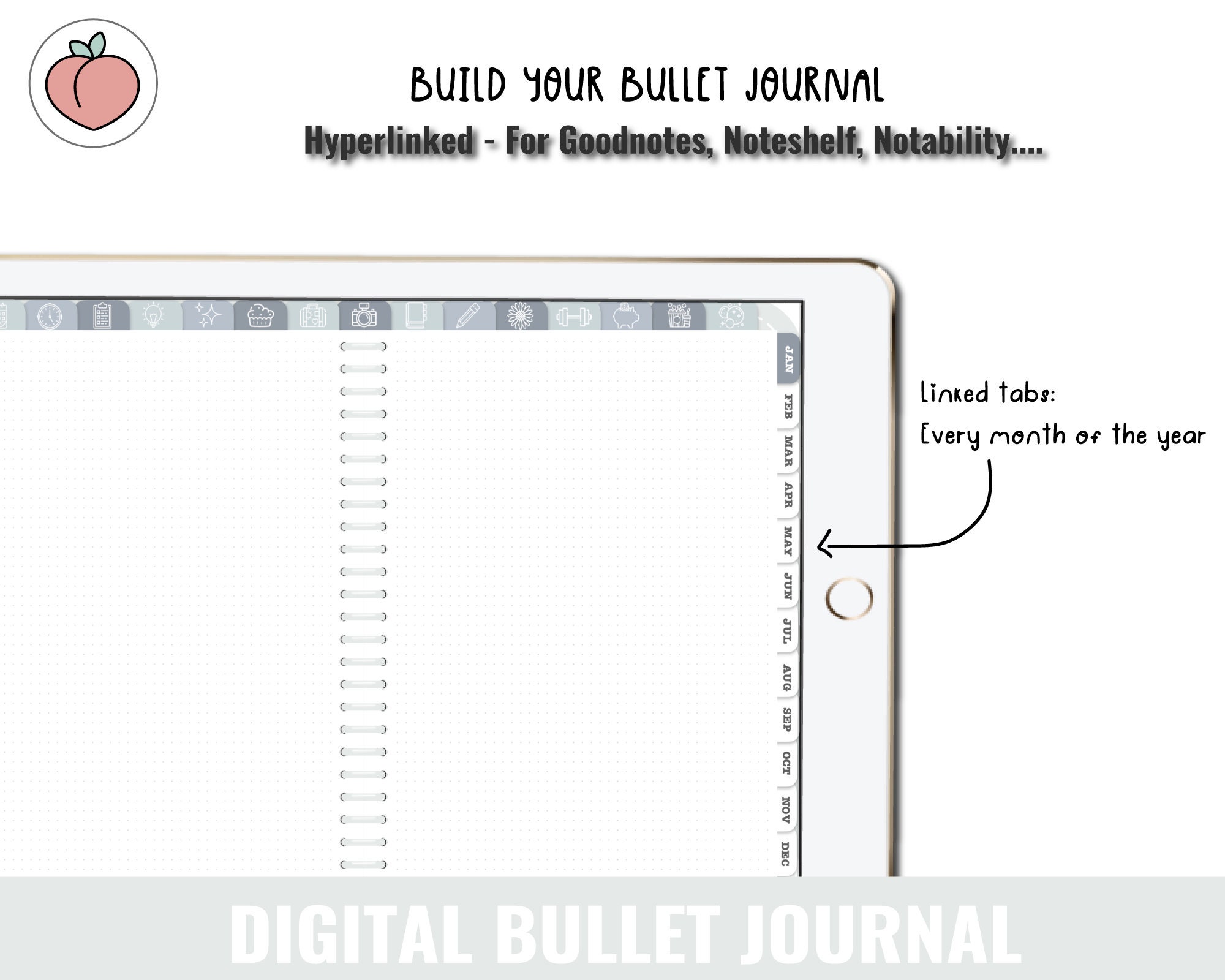 Customizable DIGITAL PLANNER: Digital Bullet Journal for Goodnotes ...