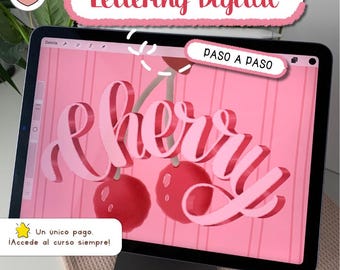 Digital lettering in Procreate from beginner to advanced: step-by-step lessons, Procreate brushes, and additional resources