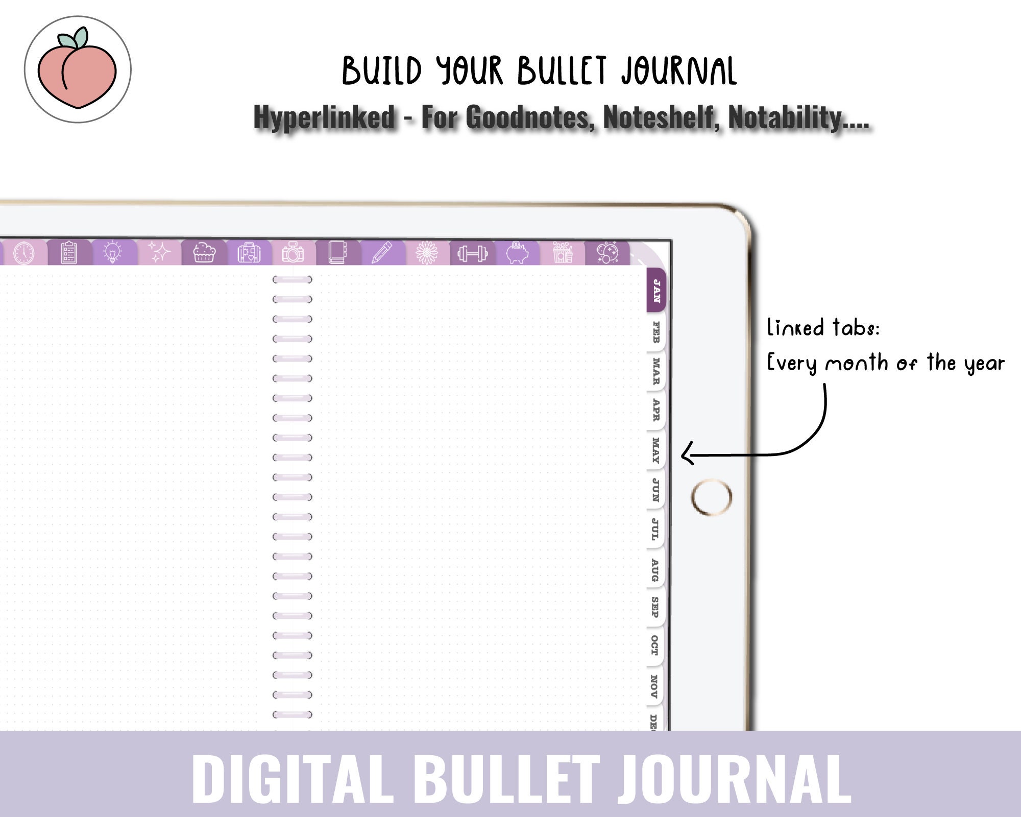 Customizable DIGITAL PLANNER: Digital Bullet Journal for Goodnotes ...