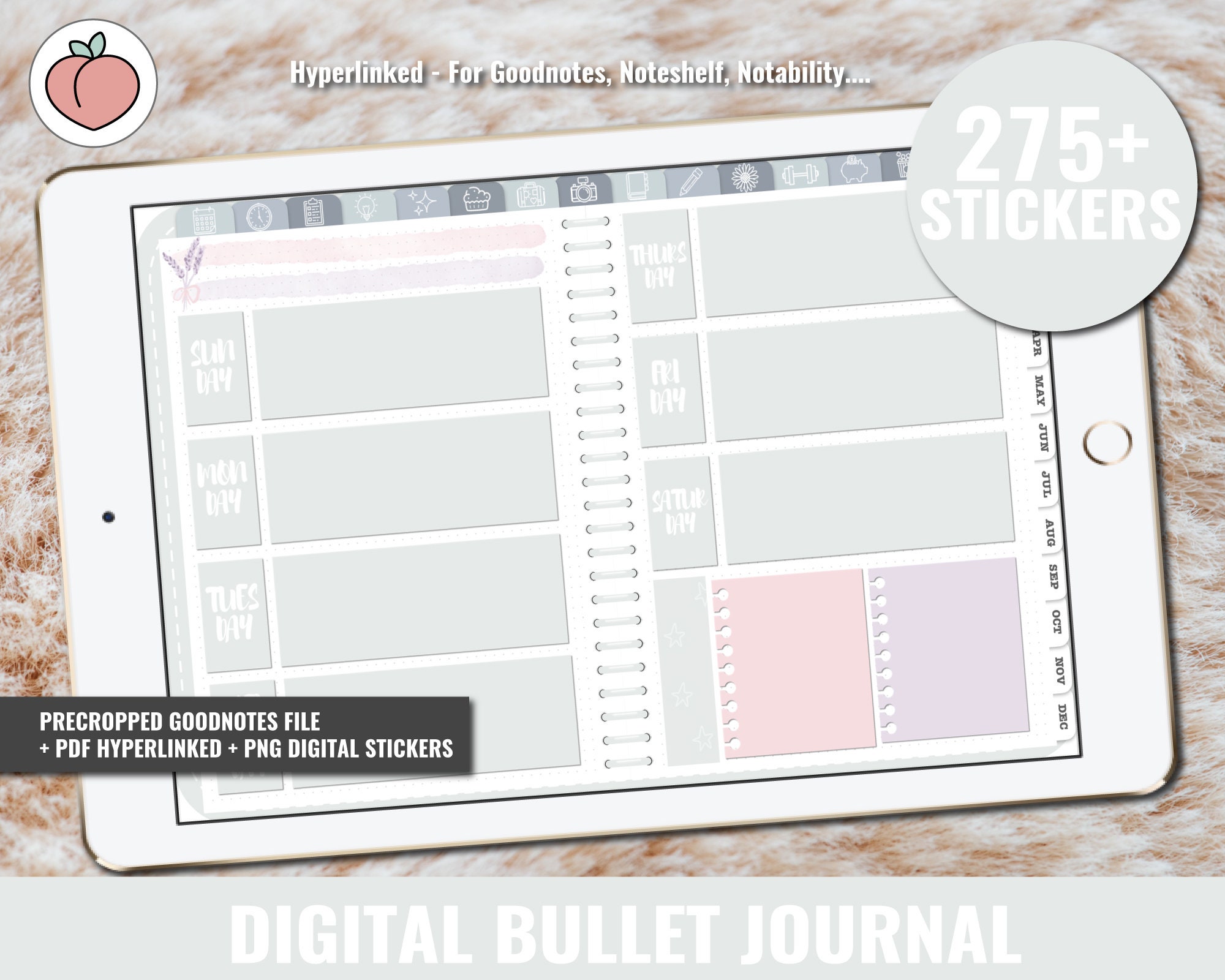 Customizable DIGITAL PLANNER: Digital Bullet Journal for Goodnotes ...