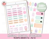 KAWAII DIGITAL STICKERS | Kawaii stickers | digital planner stickers for Goodnotes, Noteshelf... | Precropped Goodnotes file + png file