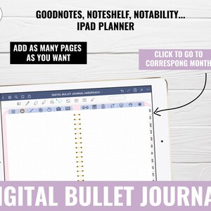 DIGITAL BULLET JOURNAL | Bullet Journal Goodnotes for iPad | Digital ...