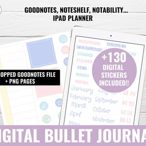DIGITAL BULLET JOURNAL | Bullet Journal Goodnotes for iPad | Digital ...