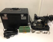 Singer Featherweight 221 Sewing Machine Centennial 1851-1951 Blue Badge CLEAN