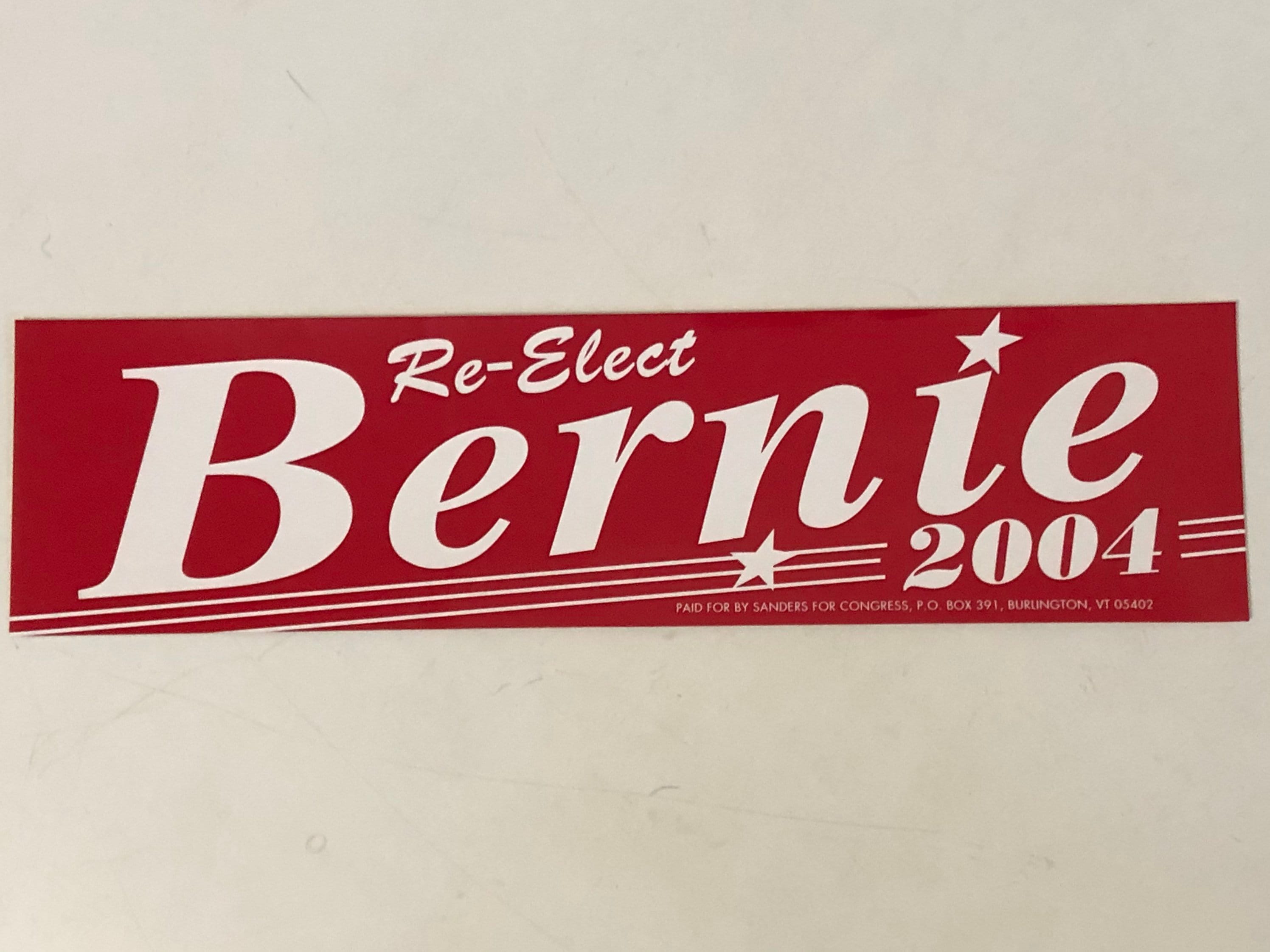 Official BERNIE SANDERS 2004 House Campaign Bumper Sticker - Original ...