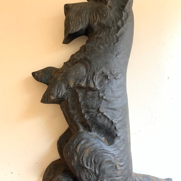 Antique Cast Iron Dog Door Stop Etsy