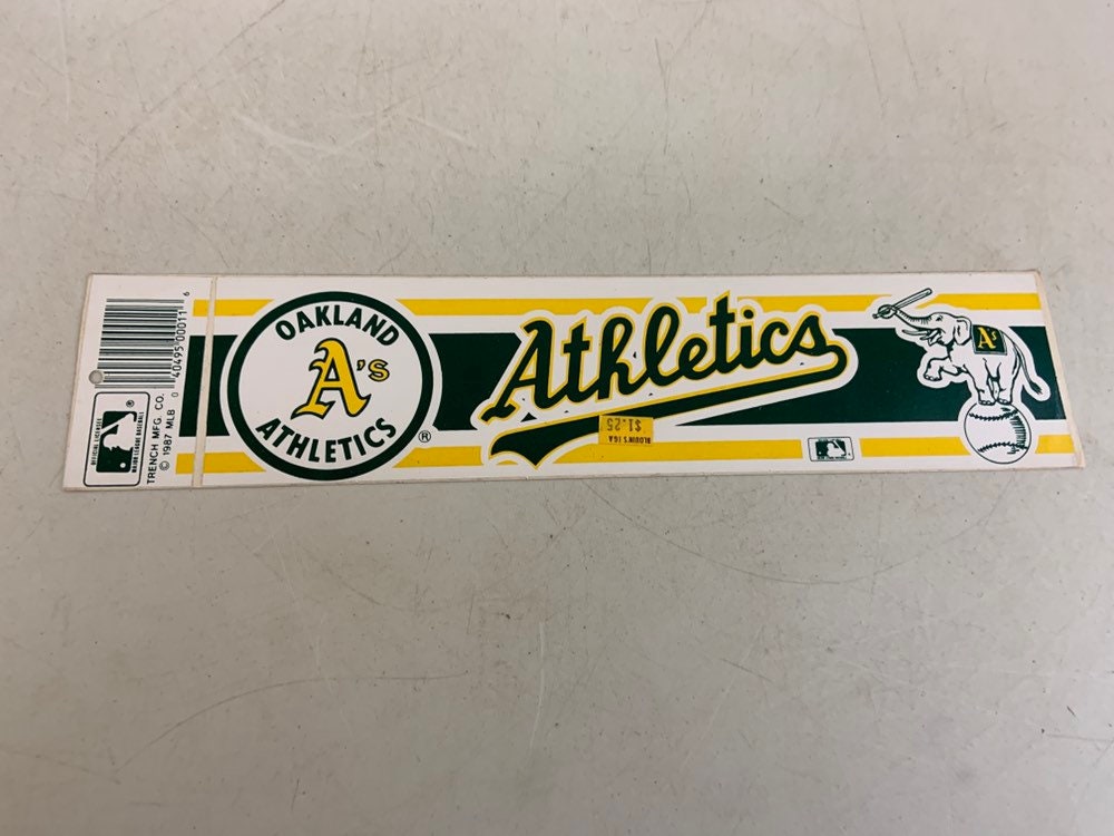 Oakland Athletics A's Vintage MLB Bumper Sticker Decal Etsy