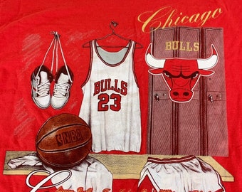Vintage Nutmeg Chicago Bulls T Shirt / Adult L Locker Room 23