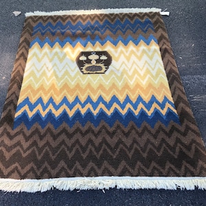 Mid Century Ege Berber Rya Rug;  Shag DeLuxe Rug 4’7”x6’7” Norrland Denmark