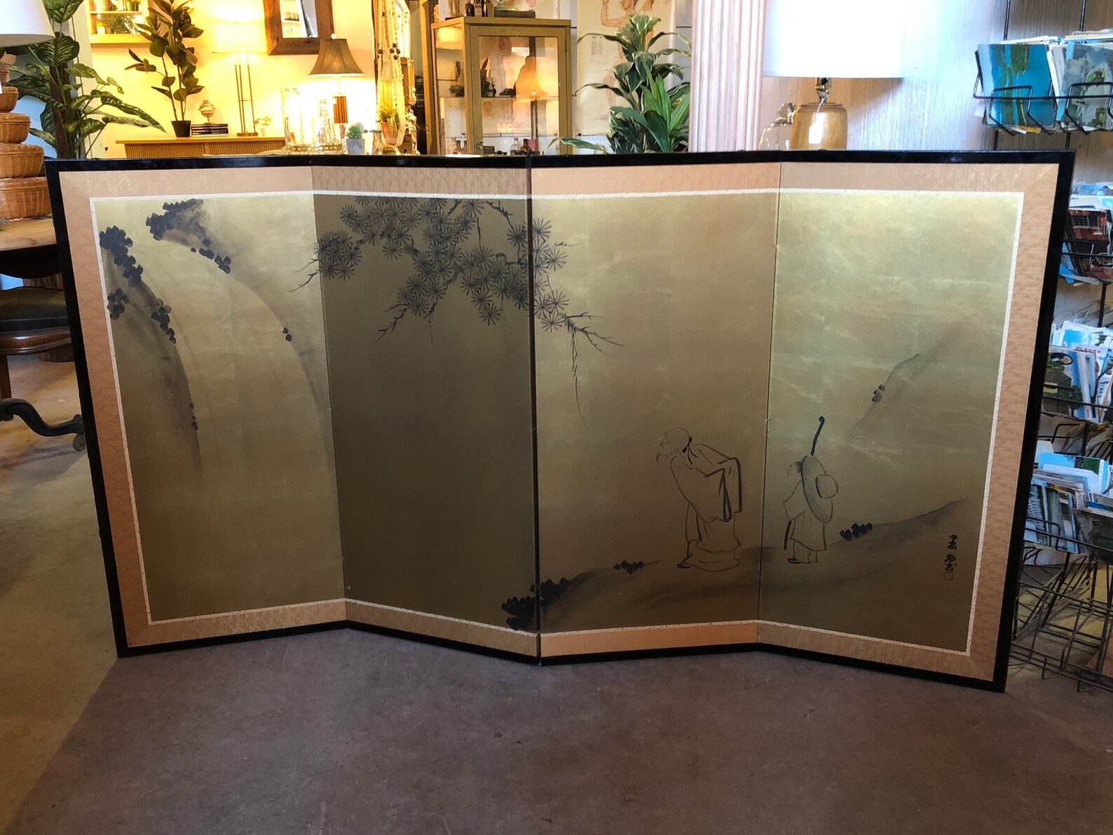 66x36 Asian Table Top Divider Screen Four Panel/ Folding Etsy